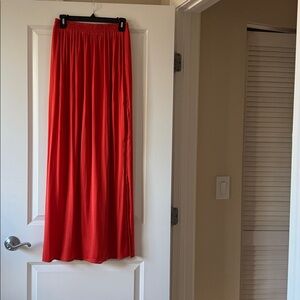 Vibrant Orange Maxi Skirt